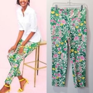 TALBOTS RSVP Floral Print Flat Front Casual Pants Size 4P